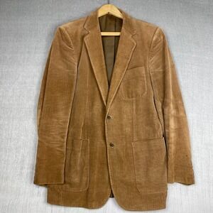 Vtg Corduroy Sport Coat Mens L Brown West Germany Wide Wale Academia Heritage